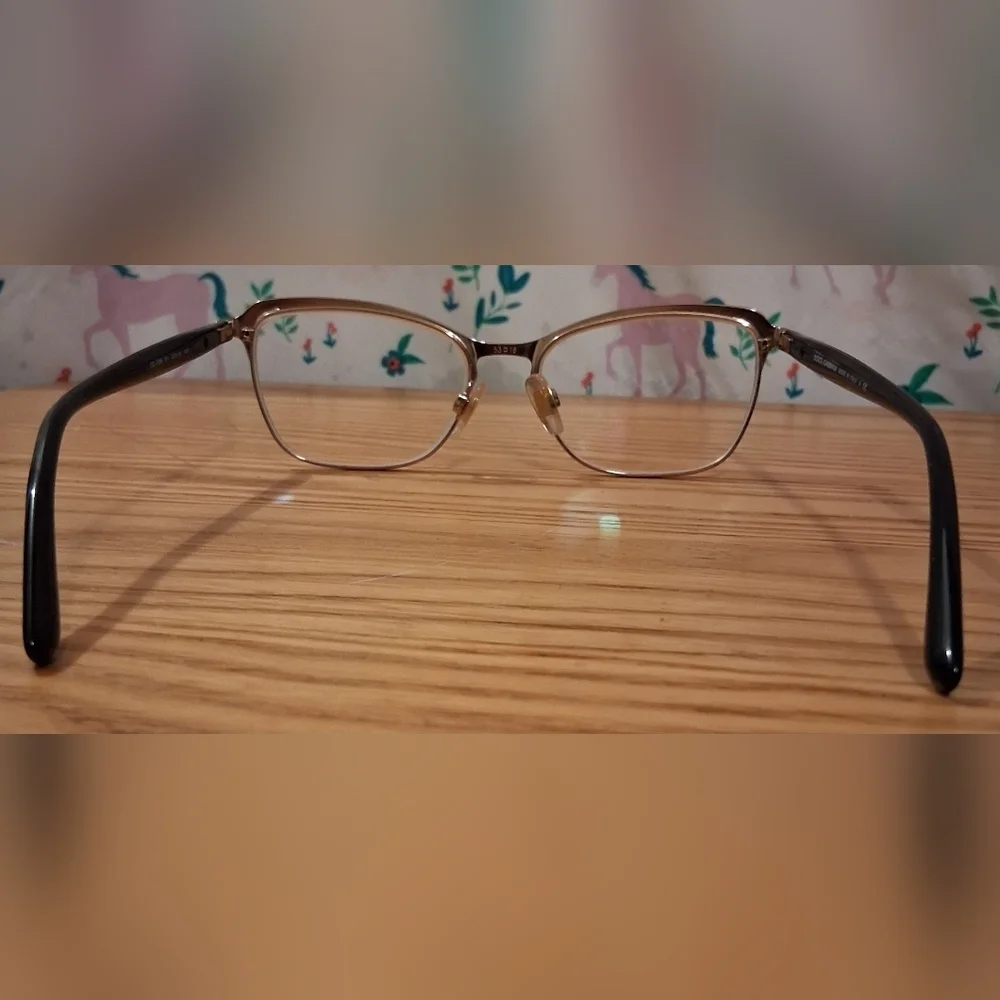 Dolce & Gabbana DG1286 Black & Gold Cat Eye School Work Reading Glasses Frames